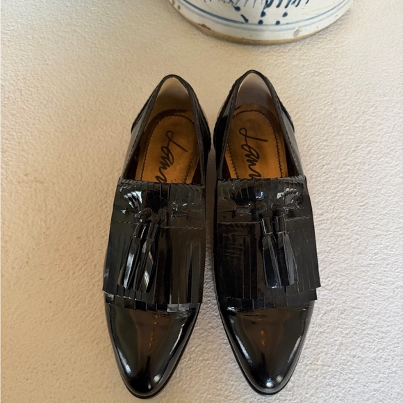 Vintage Lanvin Women’s Black Patent Leather Brogues / Loafers size 37 / 7 NWOT - Picture 7 of 7